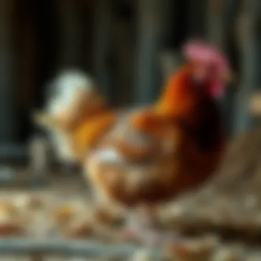 Illustration of chicken reproductive cycle stages