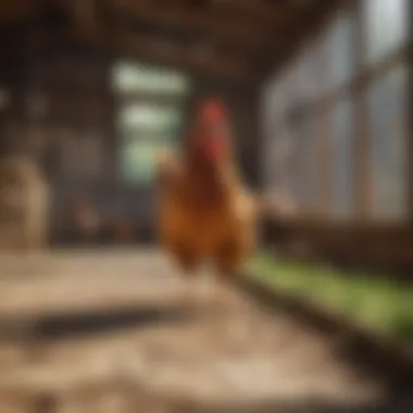 Spacious Chicken Run A spacious chicken run with natural elements