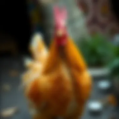 Golden Wyandotte chicken showcasing its beautiful plumage