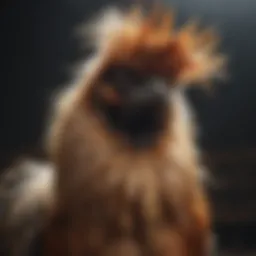 Japanese Silkie rooster showcasing its unique plumage