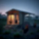 Modern chicken coop design featuring sustainable materials