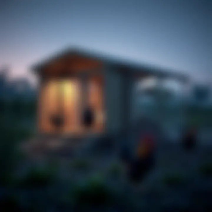 Modern chicken coop design featuring sustainable materials