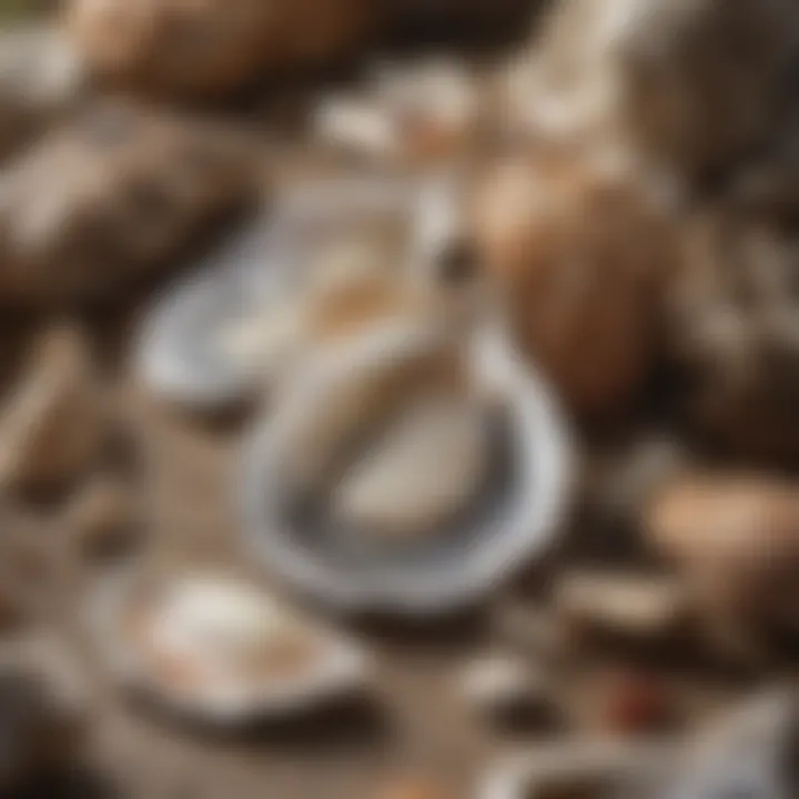 Close-up of oyster shells used for chicken supplementation