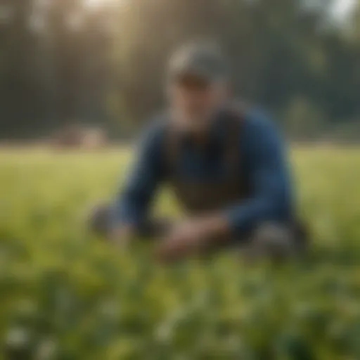 A vibrant field showcasing diverse crops thriving in harmony