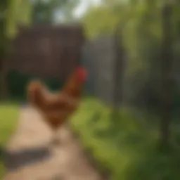 Robust 8-foot tall chicken wire fencing installed for pet safety