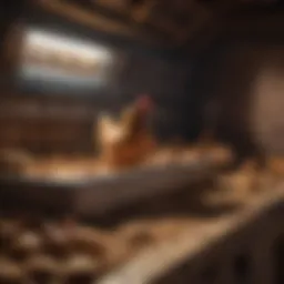 Interior view of a well-constructed broody chicken box