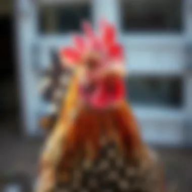 Signs of broodiness displayed by a chicken