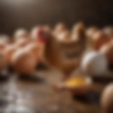 Optimal Conditions for Egg Production Laying hens in a free-range environment showcasing optimal husbandry