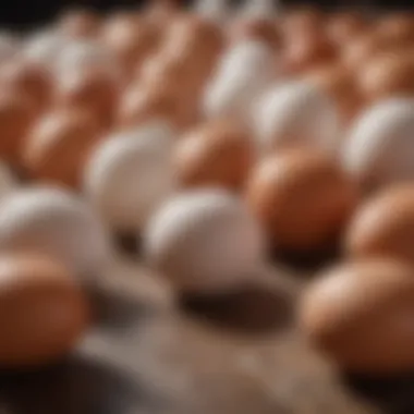 Nutritional Aspects of Brown vs White Eggs Nutritional comparison of brown and white eggs on a table