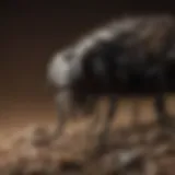 Close-up of Black Soldier Fly Larvae in natural habitat