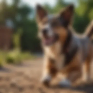 A happy, healthy dog enjoying outdoor playtime