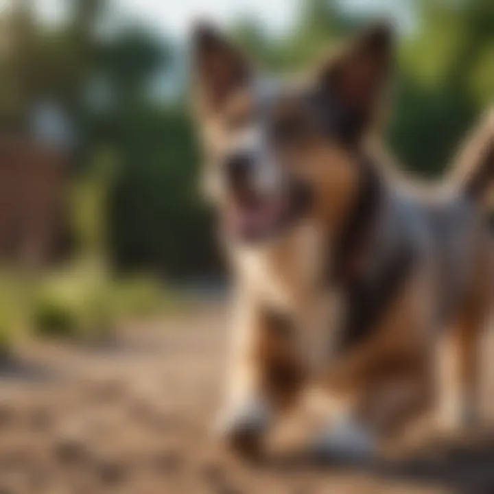 A happy, healthy dog enjoying outdoor playtime