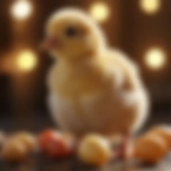A chart detailing the nutritional components essential for chick development