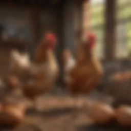 A healthy hen in a well-maintained coop