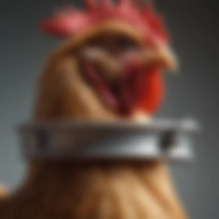 Close-up view of a chicken waterer bucket nipple showcasing its design and functionality