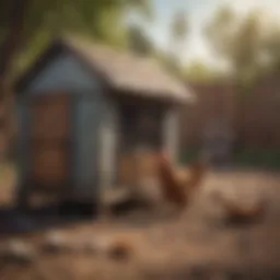A well-maintained chicken coop showcasing effective waste management techniques.