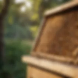 A well-equipped bee hive setup with essential tools and accessories for beekeeping.