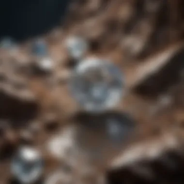 Formation of Diamonds Deep Within the Earth Visual representation of diamond formation deep within the Earth
