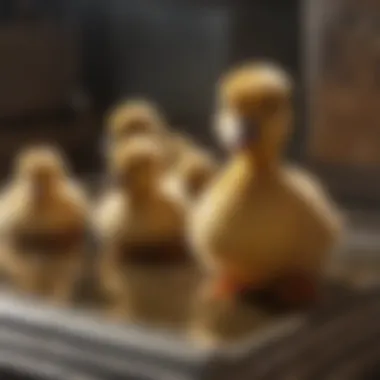 Monitoring Duckling Health in Brooder Boxes Health monitoring of ducklings in a brooder box