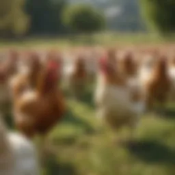 A lush pasture illustrating free range chicken farming practices