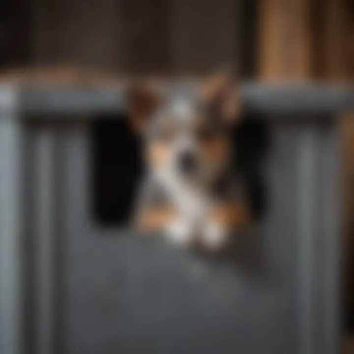 A pet comfortably nestled in a galvanized nesting box.