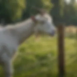 Durable goat panel fencing in a lush green pasture