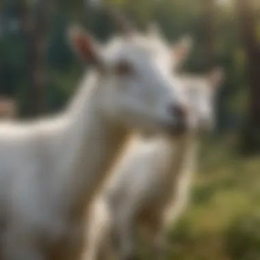 Healthy Goat Herd A goat herd grazing in a healthy environment