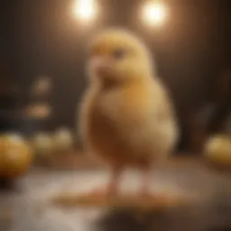 Close-up of chick starter feed with visible grit particles