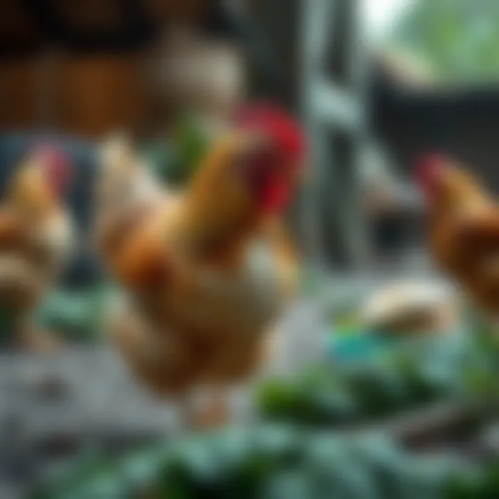 Illustration of Chicken Digestion Process Illustration of chicken digestion process