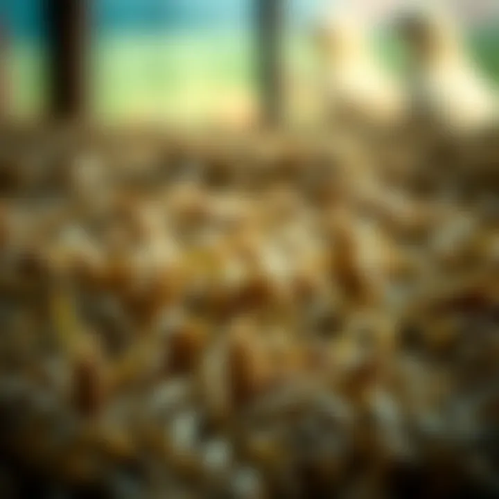 Close-Up of Hemp Bedding Close-up of hemp bedding material