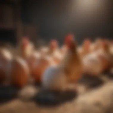 High-Quality Egg Production Healthy hens showcasing high-quality eggs