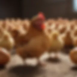 Diverse chicken breeds showcasing egg-laying potential