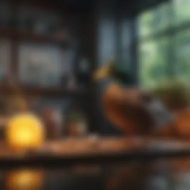 A cozy indoor setup designed for a pet duck's comfort.