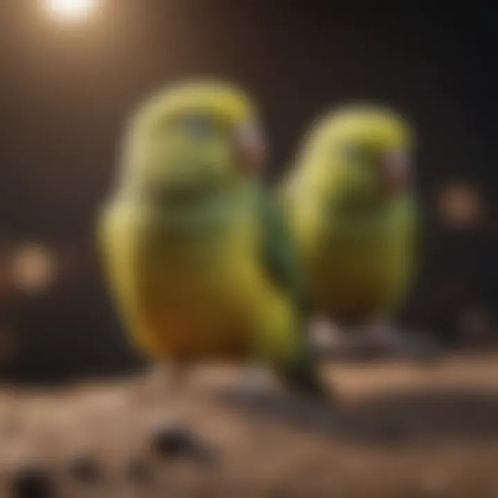 A comparison of perch sizes suitable for parakeets.
