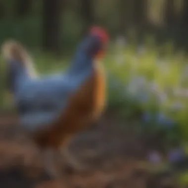 A knowledgeable poultry enthusiast caring for Prairie Bluebell Chickens.