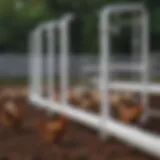 PVC pipe chicken waterer design showcasing a clean and efficient setup