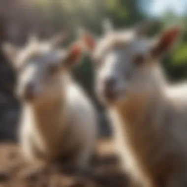Pygmy Goats on a Sunny Day Pygmy goats enjoying a sunny day together.