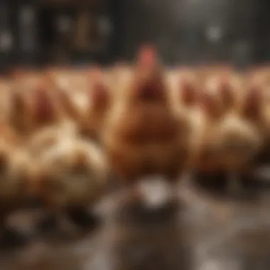 Identifying Stress Indicators in Chickens Chickens displaying signs of stress in their environment