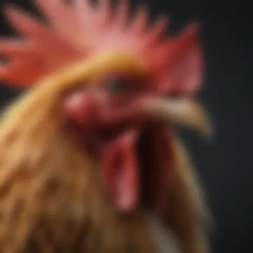 Detailed anatomy of a rooster comb highlighting its structure and features.