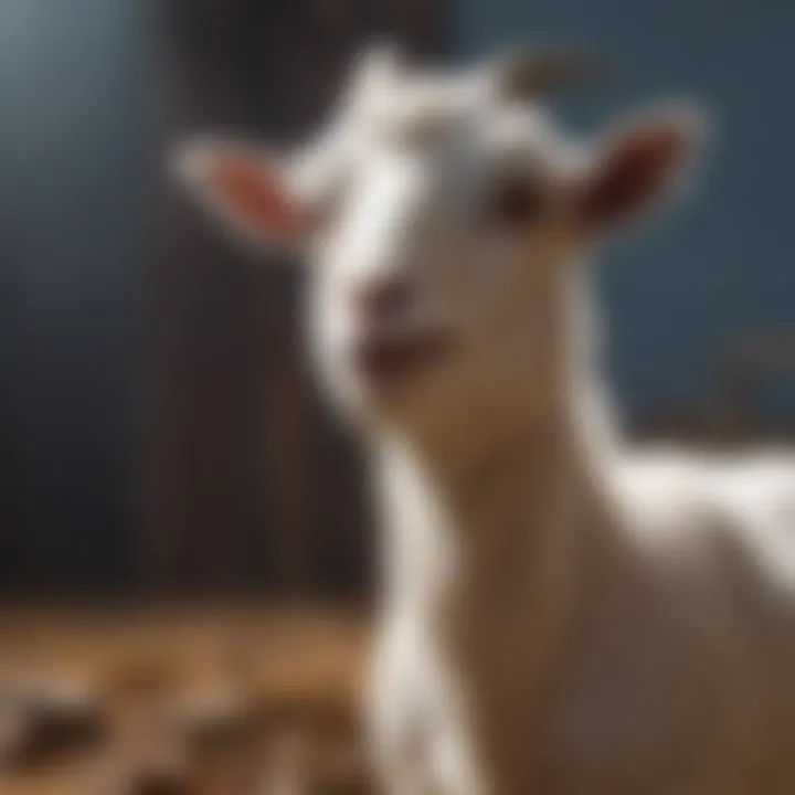 Small goats receiving proper grooming