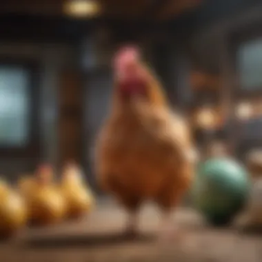 Diversity in Chicken Breeds and Their Space Requirements Different chicken breeds showcasing spatial needs