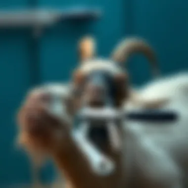 Veterinary Tools for Goat Care Illustration of veterinary tools used in goat castration.