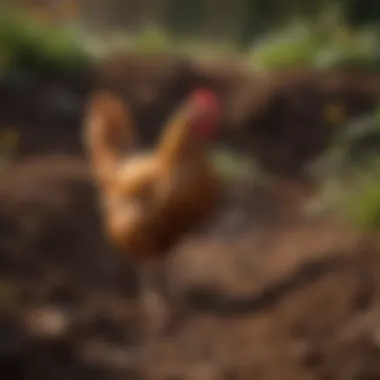 Healthy soil enriched by chicken deep litter technique