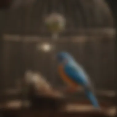 Effective Placement Strategies for Bird Perches An owner placing perches in a birdcage, highlighting maintenance and placement strategies.