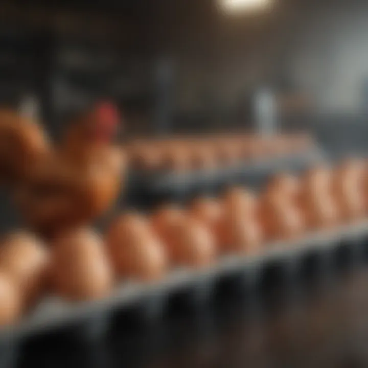 An infographic illustrating the factors affecting egg production in chickens.