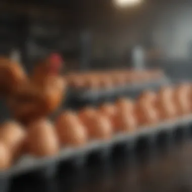 Infographic on Factors Influencing Egg Production An infographic illustrating the factors affecting egg production in chickens.