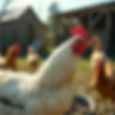 Poultry enthusiasts caring for Legbar breed