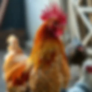 Elegant Legbar hen displaying unique plumage