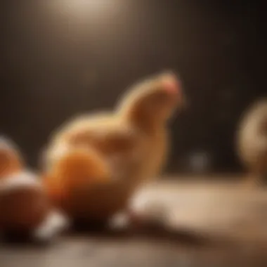 Chick hatching from an egg