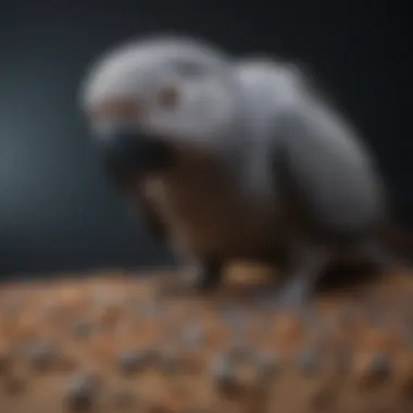 A close-up of high-quality pellets designed for African Grey parrots